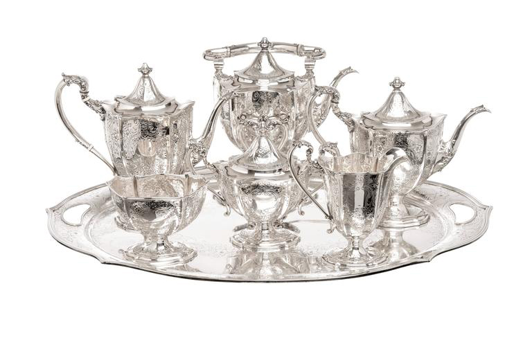 sterling tea set sliver flatware holloware